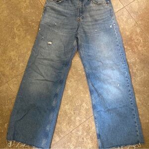 Zara mid rise loose jeans